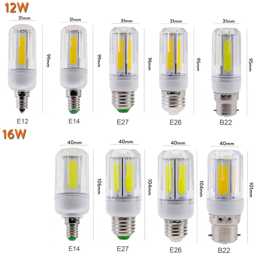12W / 16W LED Light Bulbs - Universal AC 110-220V - Lamp / Lighting - Scribble Snacks