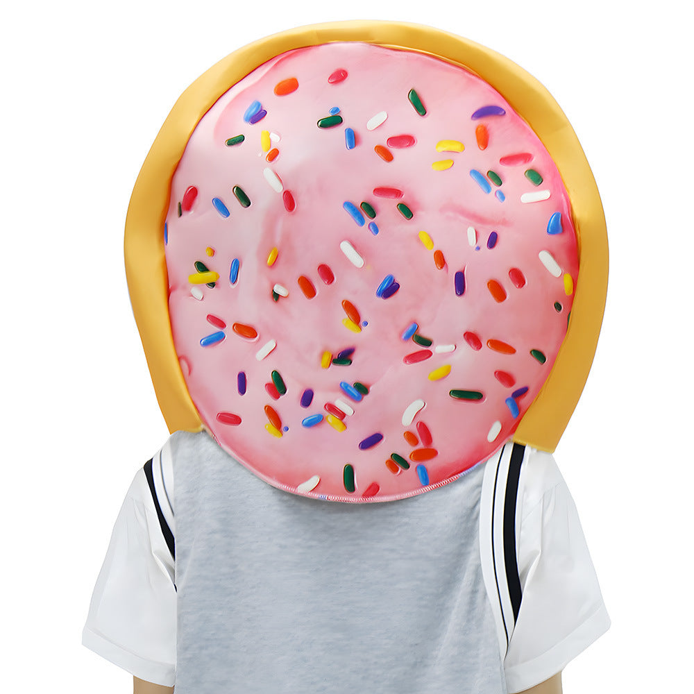 Strawberry cupcake and donut costumes side by side