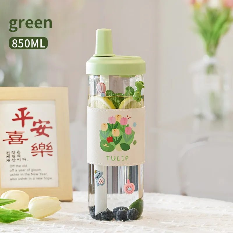 Borosilicate Glass Straw Cup - Drinking Cup/Glass - Scribble Snacks