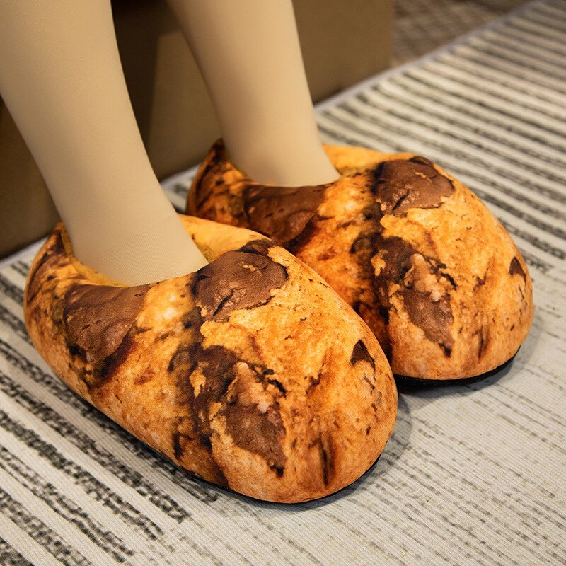 Bread Design Winter Slippers for Adults - Shoes & Slippers - Scribble Snacks