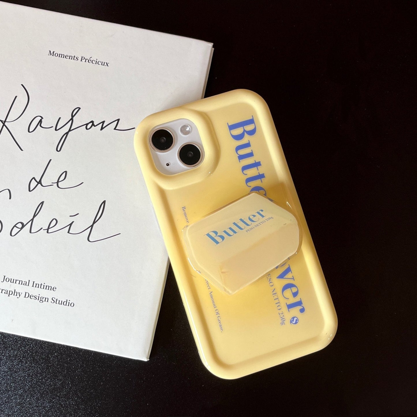 Buttery Brilliance - Creative Funny Korea Style Butter Stand Case for iPhone 14/13/12 & More - iPhone Cases - Scribble Snacks