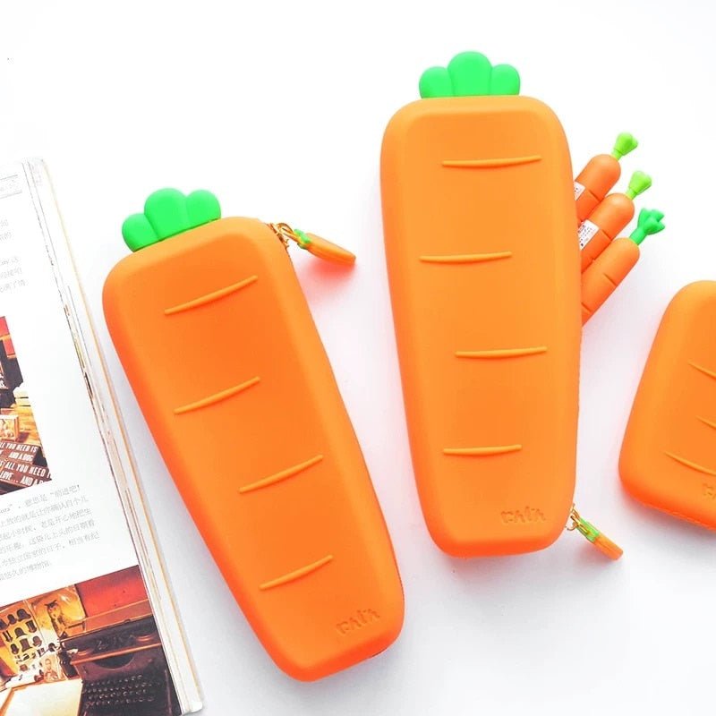 silicone carrot pencil case and 0.5mm