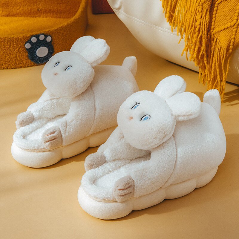 Cat Plush Indoor Slippers: Non-slip, Winter-Warm - Shoes & Slippers - Scribble Snacks