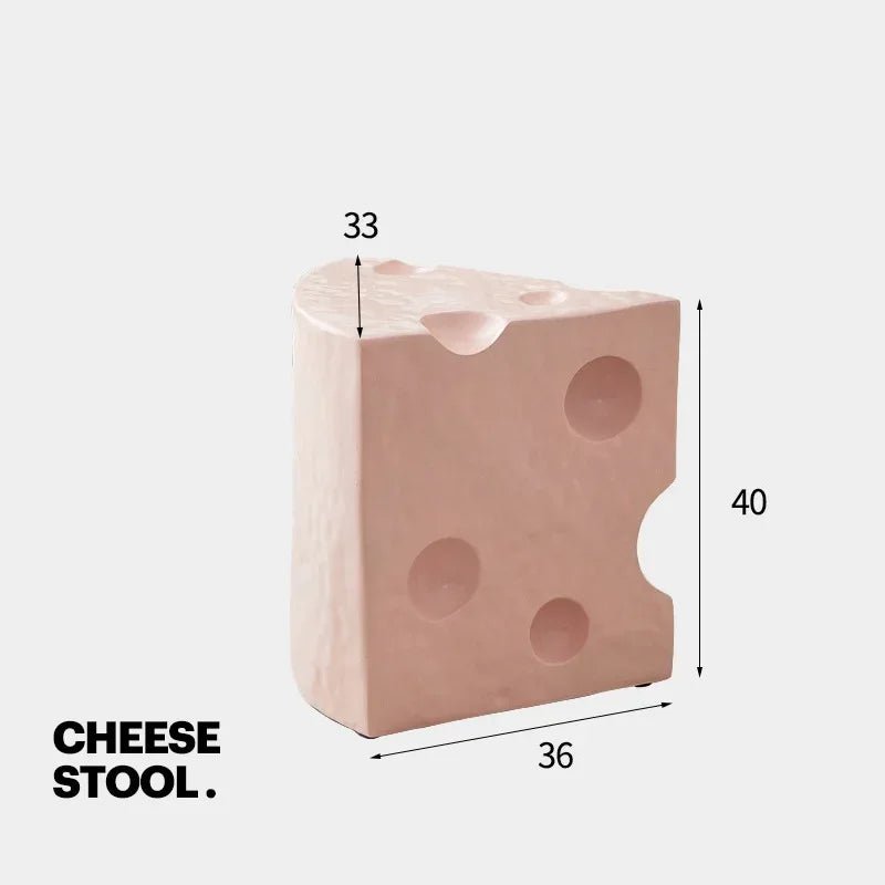 Cheesy Delight Resin Ottoman Stool - Chairs & Stools - Scribble Snacks