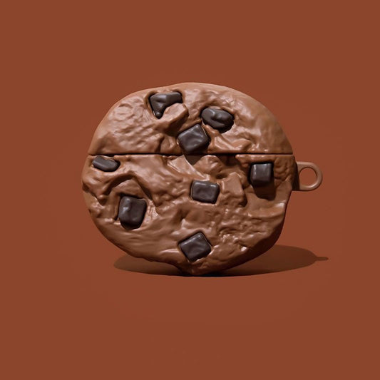 Chocolate chip cookie silicone AirPods case