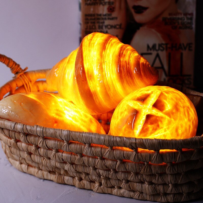 Croissant Desk Lamp, Fun Food-Themed Room Decor - Lamp / Lighting - Scribble Snacks