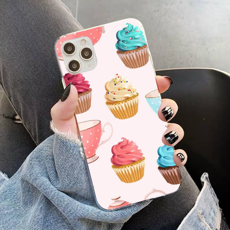 Cupcake Charm - Macaroons Cupcakes Phone Case for iPhone 13/11/12 & More - iPhone Cases - Scribble Snacks