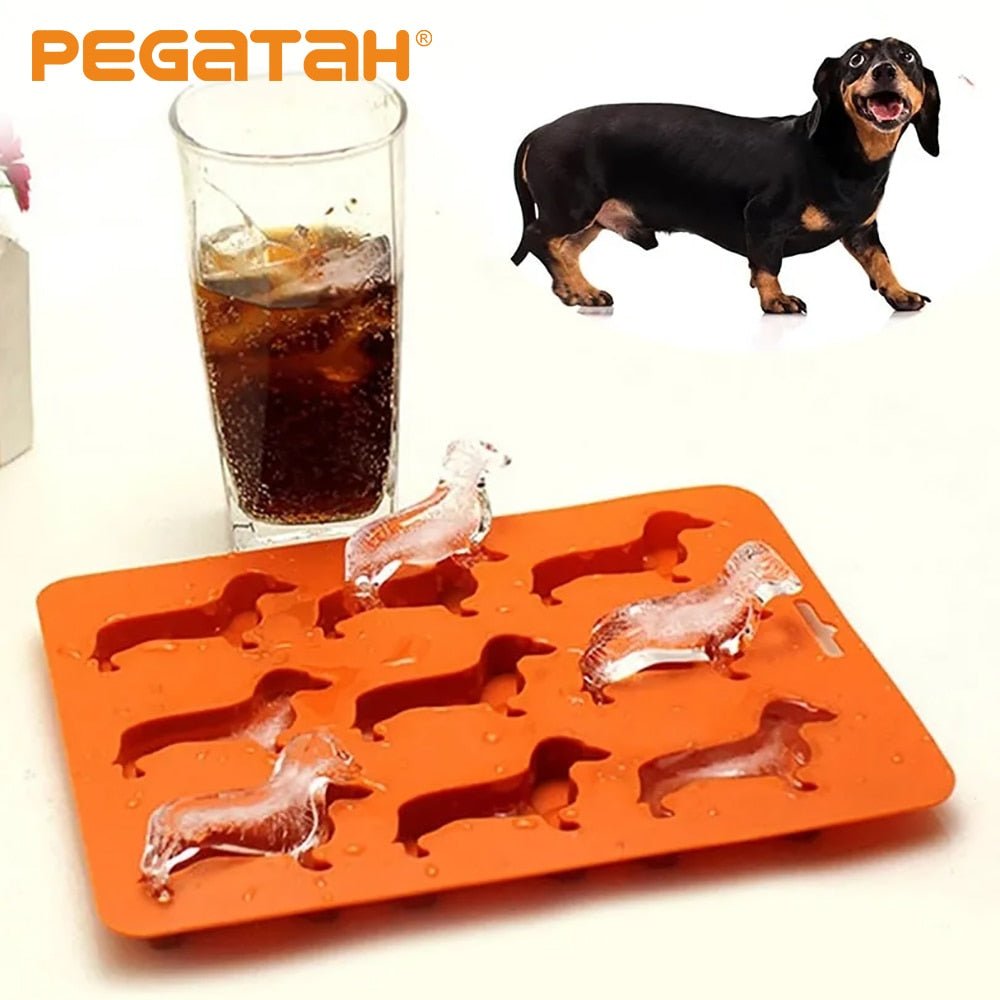 Dachshund Dog Shaped Chocolate Ice Cube Silicone Reusable Mold Candy Treats