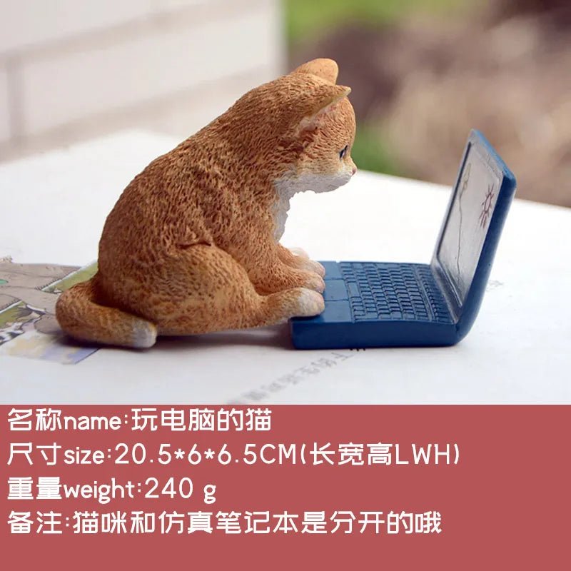 Easter Kawaii Cat Figurine Decoration - Easter - Scribble Snacks