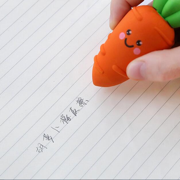 Erase to the Core - Fruit Carrot Pencil Erasers - Set of 3 - Erasers - Scribble Snacks