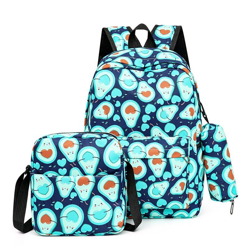 Fruit Print Backpack Set for Kids - Bags & Backpacks - Scribble Snacks