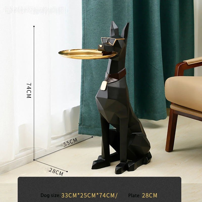 Gentleman Dog Resin Floor Decoration - Sculptures & Tables - Scribble Snacks