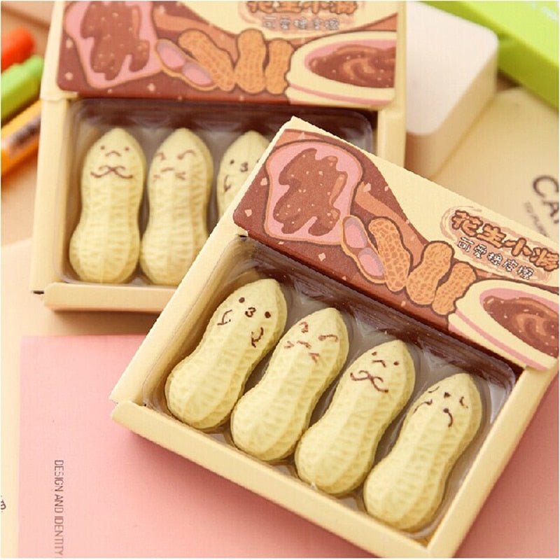 Cute Ice Cream Shaped Rubber Eraser Set, 4 Pieces