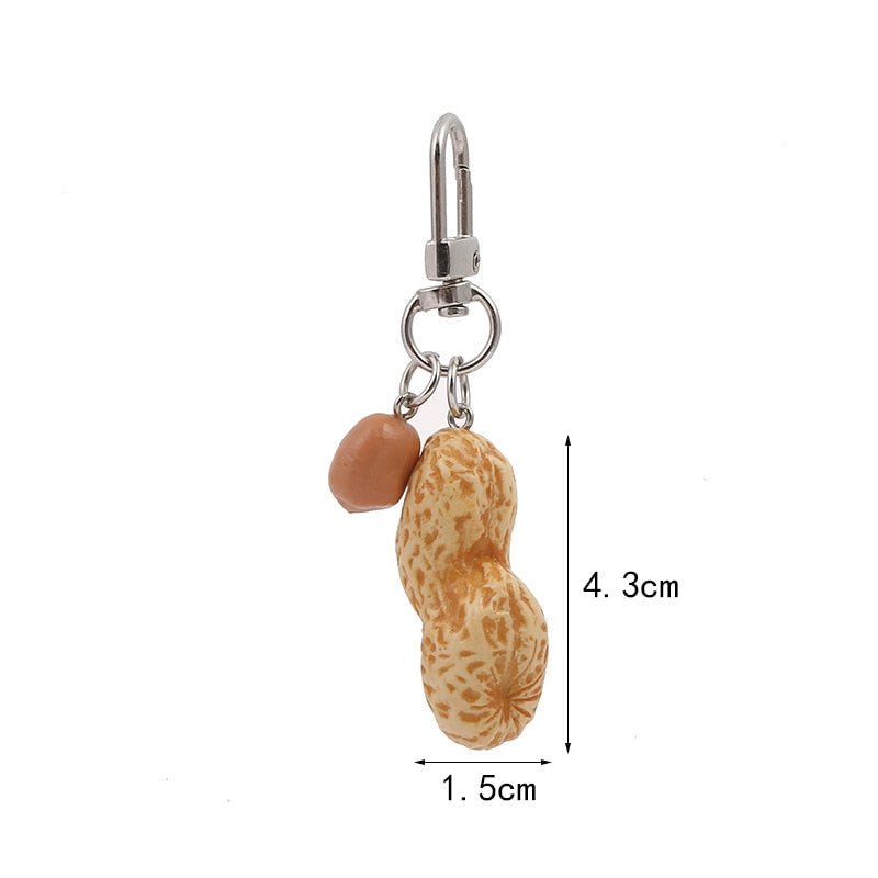 Peanut Resin Keychain for AirPods/Car/Bag - Keychains - Scribble Snacks