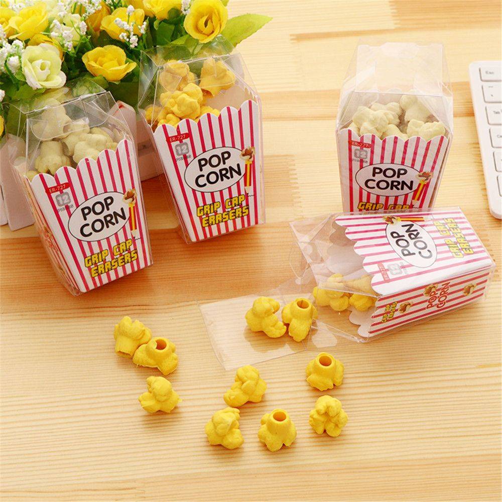Popcorn Perfection Erasers - Set of 12 - Erasers - Scribble Snacks