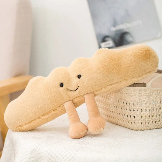 Pretzel Croissant Toast Plush Toy: Baguette (32 cm)