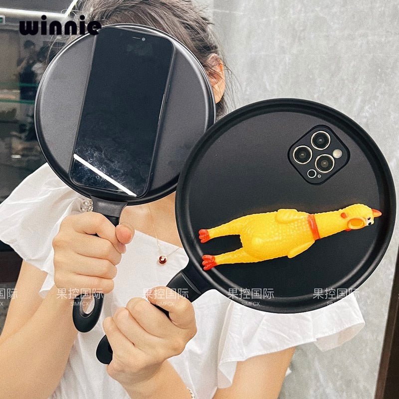 frying pan phone case Screaming Chicken Frying Pan iPhone