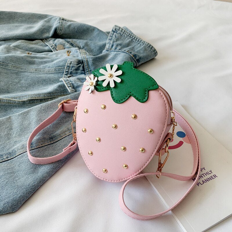Strawberry Crossbody Bag for Girls Mini Coin Purse - Bags & Backpacks - Scribble Snacks