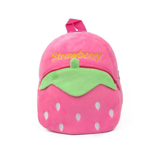 Strawberry Plush Mini Backpack for Kids - Bags & Backpacks - Scribble Snacks