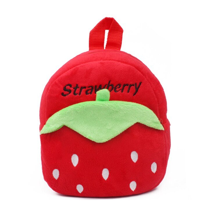 Strawberry Plush Mini Backpack for Kids - Bags & Backpacks - Scribble Snacks
