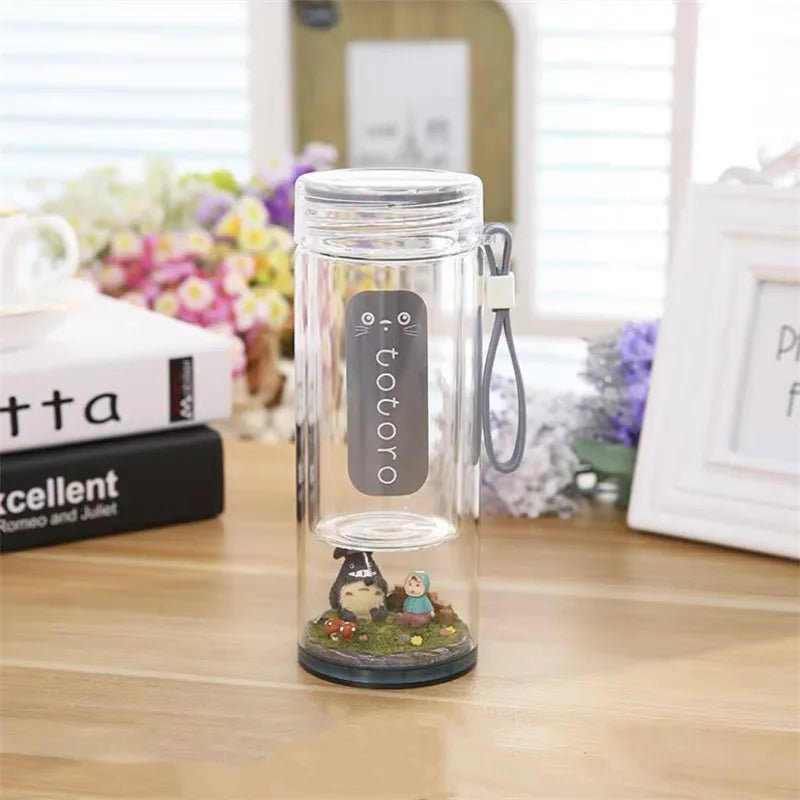Totoro Cartoon Glass Water Bottle - Drinking Cup/Glass - Scribble Snacks
