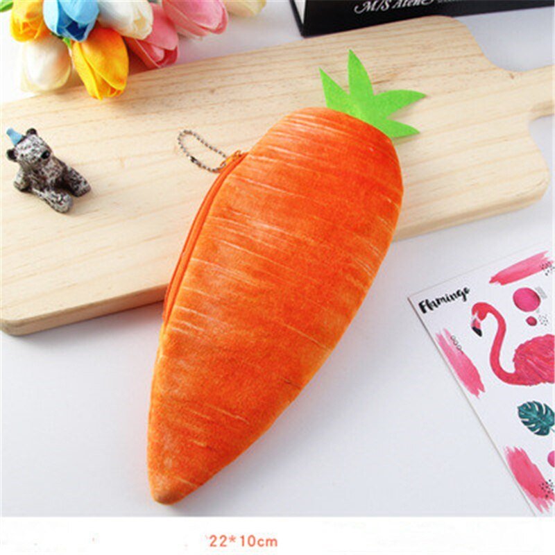 Vegetables and Pork Belly Plush Pencil Case - Pencil Cases - Scribble Snacks