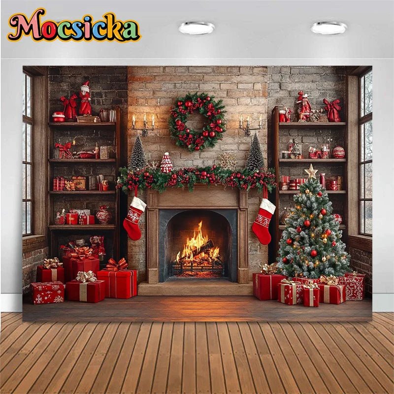 Capturing Holiday Magic: Creative Ways to Use Your Christmas Festive Fireplace Photography Backdrop - Scribble Snacks