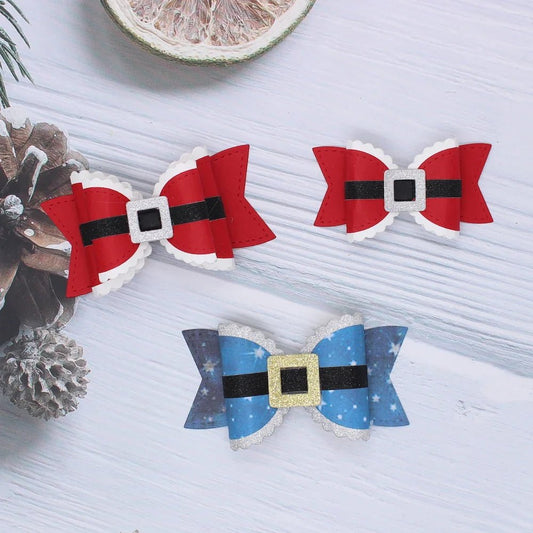 Crafting Christmas Cheer: Fun Projects with the Santa Bow Metal Cutting Die - Scribble Snacks