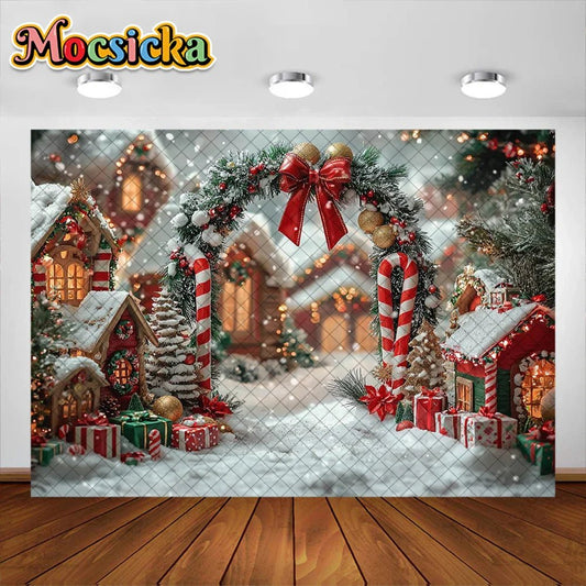 Creating the Perfect Holiday Photo Shoot with Your Christmas Snowy Town Backdrop - Scribble Snacks