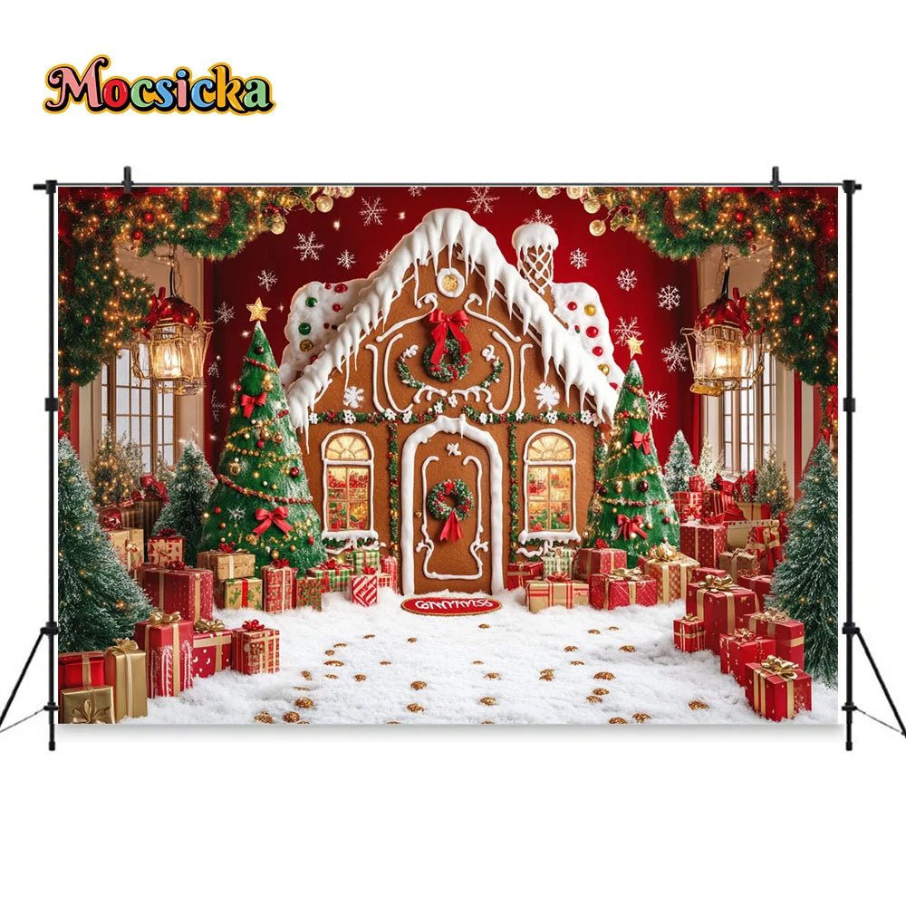 Creating the Perfect Winter Wonderland Photo Shoot with Our Gingerbread House Backdrop - Scribble Snacks