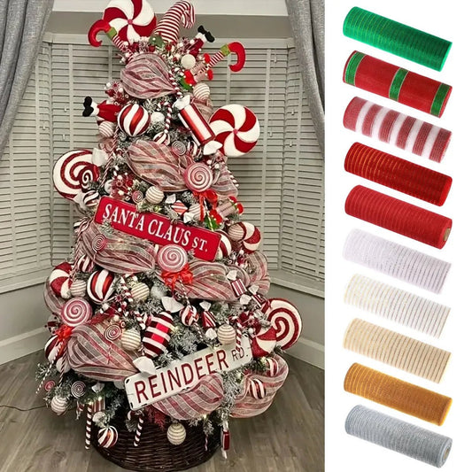 Creative Ways to Wrap Gifts with Christmas Festive Holiday Ribbon Mesh - Scribble Snacks