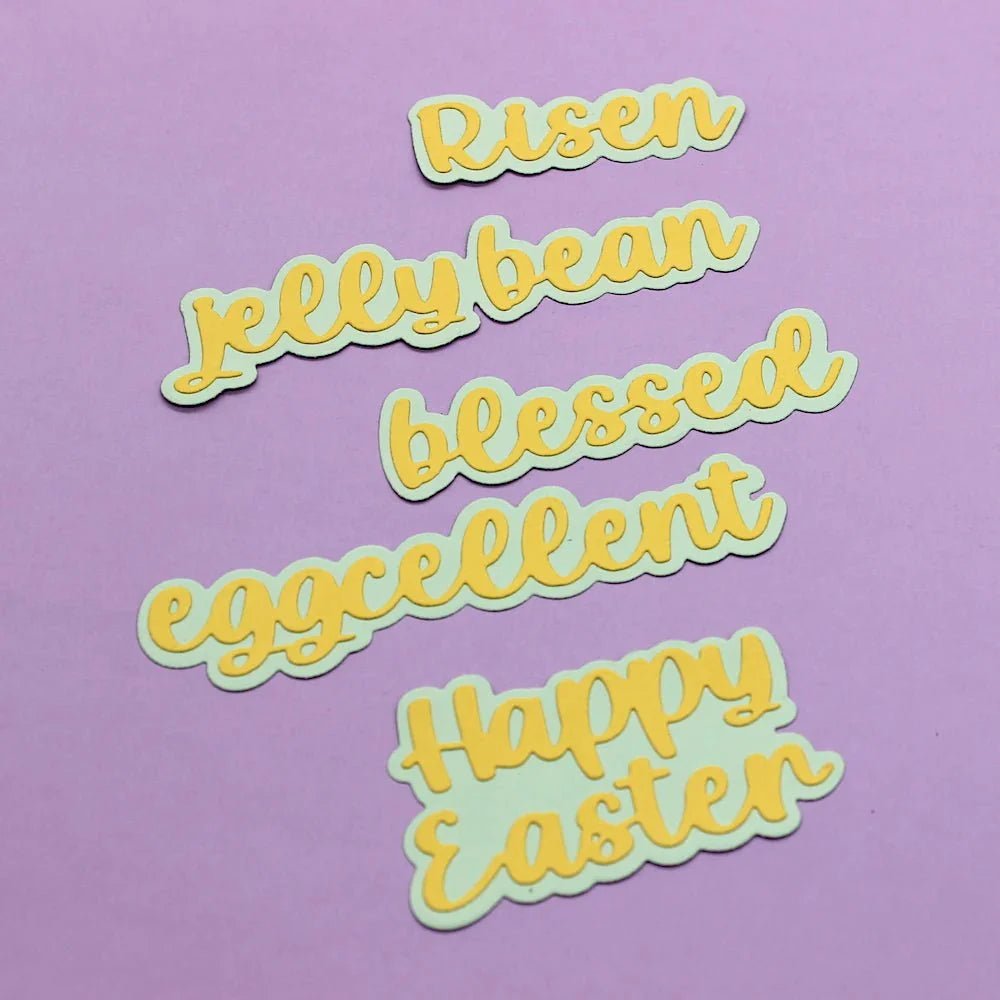 Egg-citing Easter Crafts: How to Use Easter Words Cutting Dies - Scribble Snacks