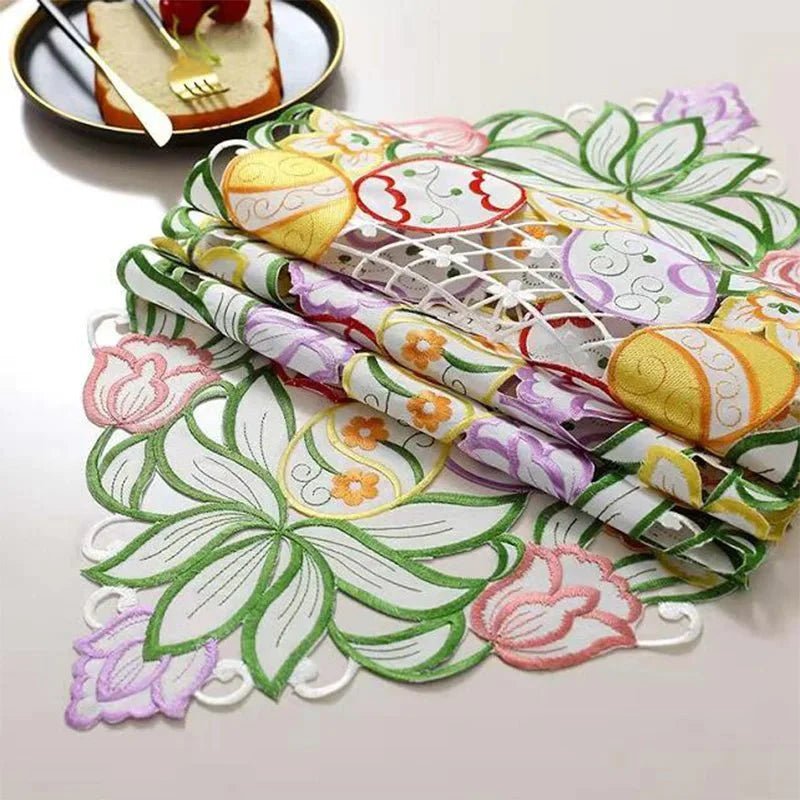 Elevate Your Easter: Transforming Your Dining Space with the Elegant Easter Egg Table Runner - Scribble Snacks