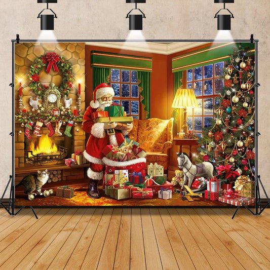 Festive Photo Fun: How to Use Our Christmas Fireplace Backdrop - Scribble Snacks