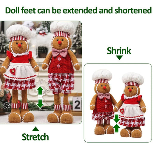 Make Your Holidays Extra Bright with the Christmas Gingerbread Stretchable Friend Decoration - Scribble Snacks