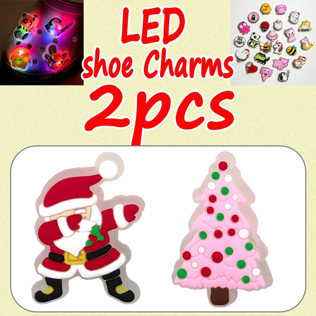 Step into the Holidays: The Magic of Christmas Luminous Holiday Shoe Charms - Scribble Snacks