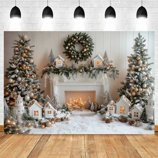 Transform Your Holiday Photos with the Christmas Festive Hearth Photo Backdrop - Scribble Snacks