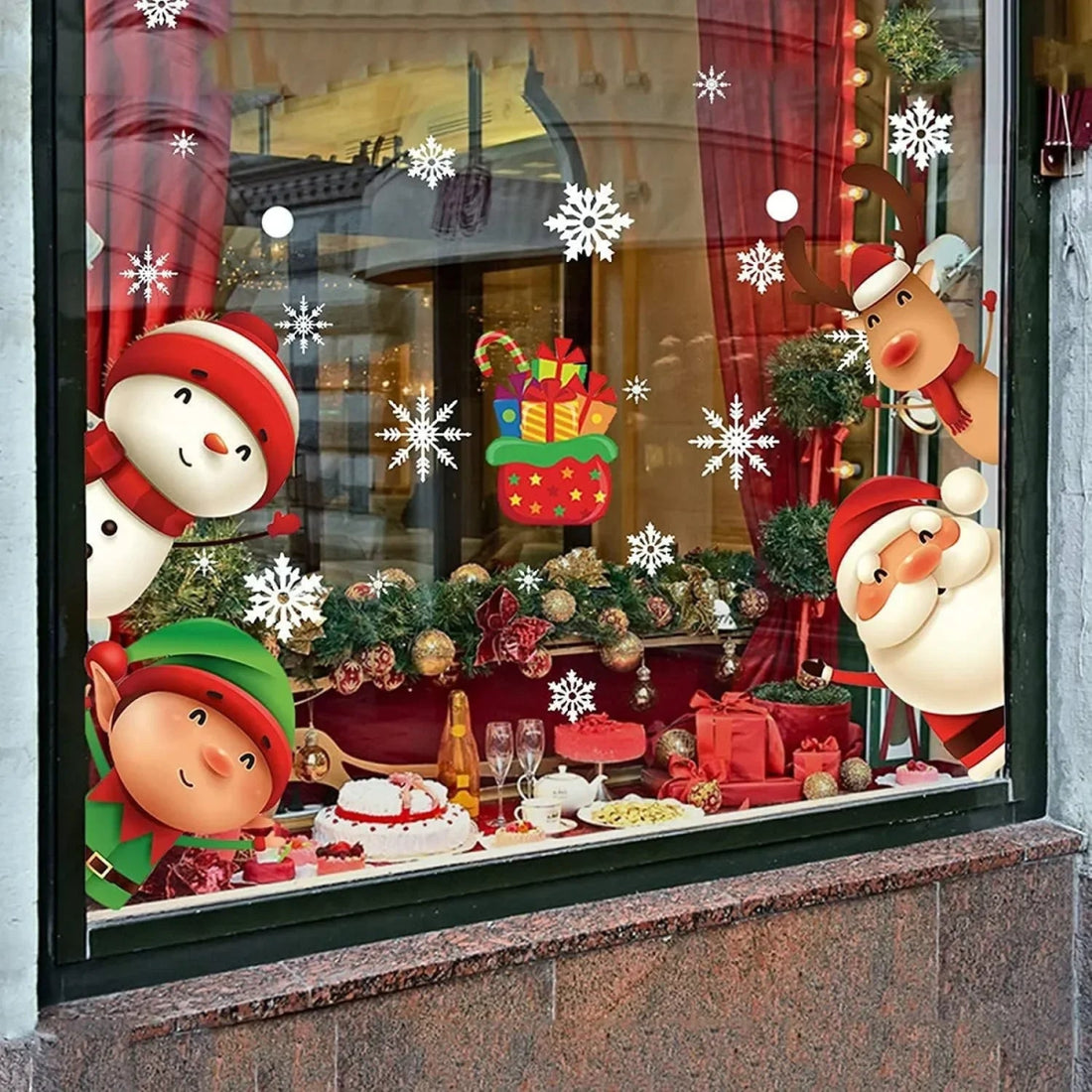 Transform Your Home for the Holidays with Christmas Festive Window Stickers - Scribble Snacks