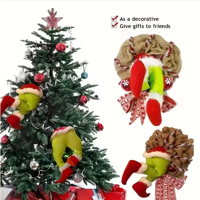 Transform Your Home with the Christmas Festive Elf Legs Wreath Decor - Scribble Snacks