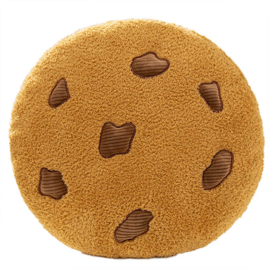 Chocolate chip cookie plush cushion