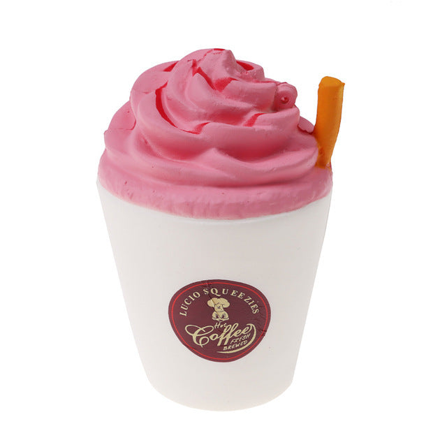 White Cream Cup slow-rise squishy stress toy