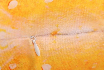 Close up of the hidden zip in the pillow cover