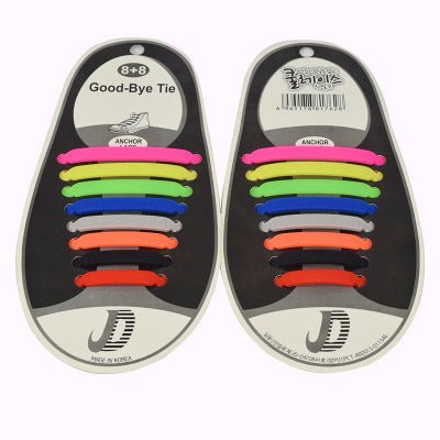 16pcs Silicone Shoelaces Elastic Shoe Laces - 0 - Scribble Snacks