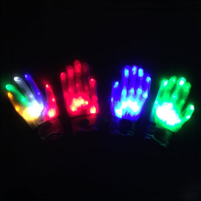 1Pair Chic LED Light Up Skeleton Hand Gloves Halloween Christmas Costume Decor - 0 - Scribble Snacks