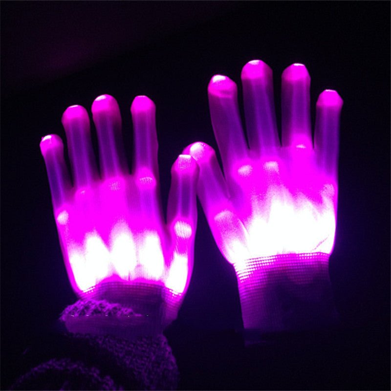 1Pair Chic LED Light Up Skeleton Hand Gloves Halloween Christmas Costume Decor - 0 - Scribble Snacks