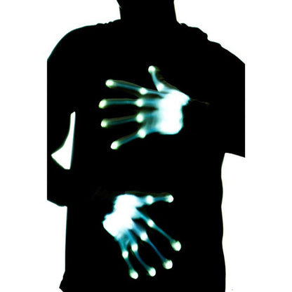 1Pair Chic LED Light Up Skeleton Hand Gloves Halloween Christmas Costume Decor - 0 - Scribble Snacks