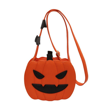 2023 Halloween Bags Funny Pumpkin Cartoon Shoulder Crossbody Bag With Bat Personalized Creative Female Bag - 4 - Scribble Snacks