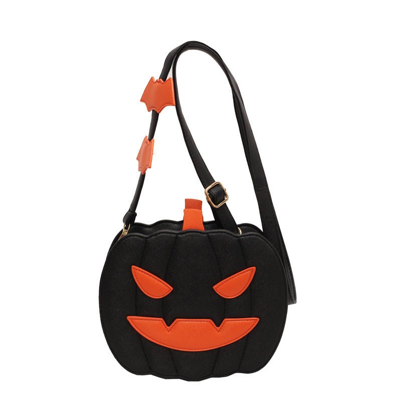 2023 Halloween Bags Funny Pumpkin Cartoon Shoulder Crossbody Bag With Bat Personalized Creative Female Bag - 4 - Scribble Snacks