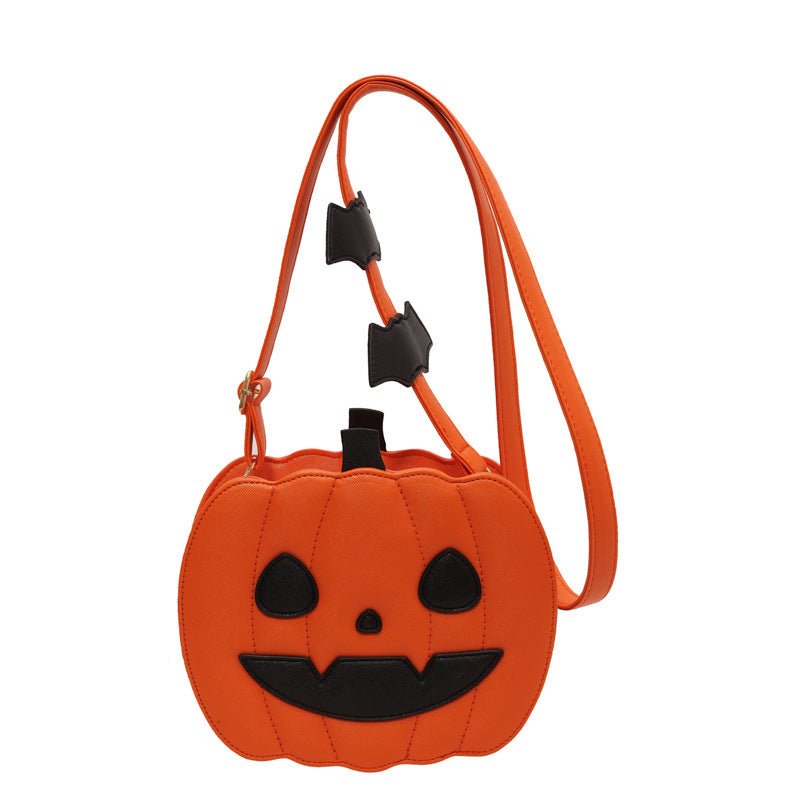 2023 Halloween Bags Funny Pumpkin Cartoon Shoulder Crossbody Bag With Bat Personalized Creative Female Bag - 4 - Scribble Snacks