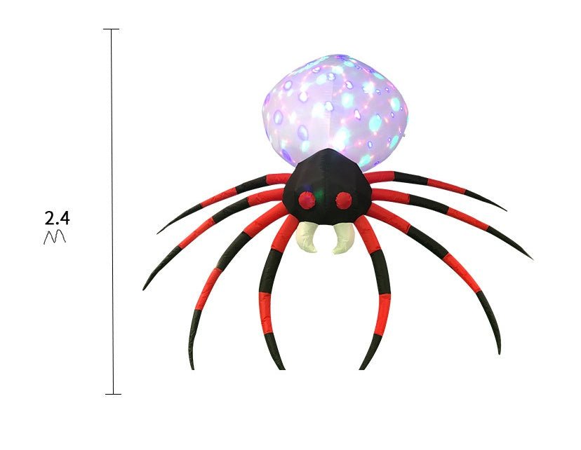 2.4m Spider Inflatable Funny Halloween Decoration - 0 - Scribble Snacks